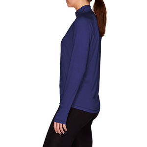 Bajo MOQ ligero cómodo tela mujeres 1/4 Meath precio barato superior al por mayor fabricante secado rápido media cremallera camisas - Product Image 3