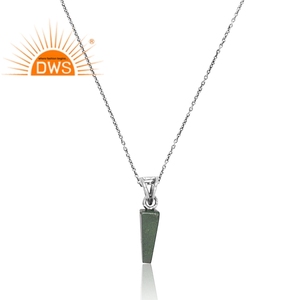 Dernier modèle de collier pendentif en malachite naturelle en argent sterling 925 avec pierres précieuses Bijoux personnalisés pour femmes Cadeau pour elle - Product Image 4