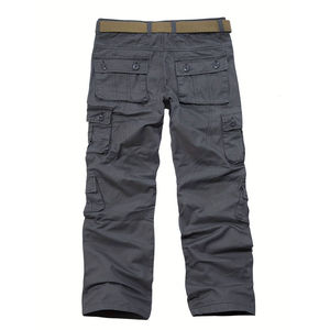 Pantalon cargo pour homme avec poches multiples, taille réglable, design streetwear tactique, parfait pour les vêtements de travail en plein air et la randonnée - Product Image 2