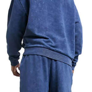 Nuevo Conjunto de Sudadera y Pantalones Deportivos de Felpa para Hombre, 100% Algodón de Alta Calidad, Lavado Ácido, Estilo Vintage Teñido - Product Image 6