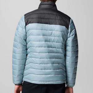 Nouveauté, veste matelassée en duvet pour homme, design personnalisé, haute qualité, bleu ciel avec noir, respirante, veste à capuche, vêtements d'extérieur - Product Image 2
