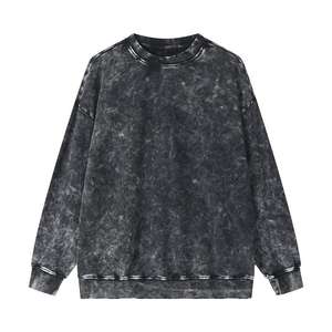 Sweat-shirt unisexe premium délavé à l'acide, effet délavé au soleil, lourd, ample, 100% coton, streetwear, épaules tombantes, sweat-shirts pour hommes - Product Image 1