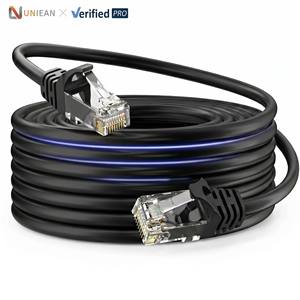 Cable Ethernet Cat6 de 33 pies para interiores y exteriores, 2500Mbps, conductor CCA, sin halógenos, U/<span class=keywords><strong>UTP</strong></span> blindado, con revestimiento LSZH, cable de red para - Product Image 1