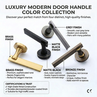 Levier de sécurité en laiton pour chambre à coucher moderne, ensemble de serrure de porte d'entrée, poignée de porte