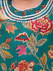 Costume pour filles de créateur | Ensemble Kurta imprimé en coton doux | Tenue de fête, tenue de festival, tenue de mariage | Prix d'usine - Product Image 5