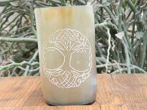 Logo personnalisé court corne à boire verre à bière gobelet Viking fait à la main Style indien poli conception animale pour les mariages fêtes - Product Image 4