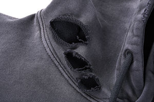 Servicio OEM/ODM, Conjunto de Sudadera con Capucha para Hombre, 50% Algodón, 50% Poliéster, Manga Larga, Estampada, Talla Grande, Sudadera con Capucha al por Mayor, Negra - Product Image 3