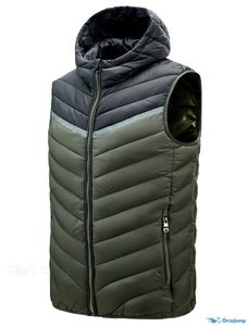 Chaqueta Acolchada con Capucha Unisex de Alta Calidad, con Cierre de Cremallera sin Mangas, Personalizable, Resistente al Agua/Viento, Informal, con Logotipo Frontal - Product Image 2