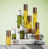 Flacon pompe airless de luxe personnalisé avec logo, 15/30/50 ml, rechargeable, pour sérums, crèmes, écrans solaires