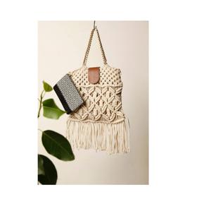 Bolsa de Playa de Verano de Último Diseño, Estilo Natural, Linda Bolsa de Macramé, Bolso de Mano, Bolsas de Paja para Accesorios de Moda - Product Image 1