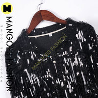 Veste matelassée en toile à sequins, style streetwear hivernal, rock, rétro, à manches longues, réfléchissante, respirante, en coton brodé, noir
