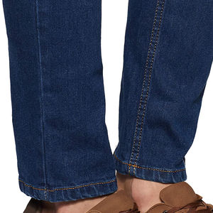 OEM logotipo personalizado azul hombres pantalones vaqueros botón lateral flaco de los hombres de pantalones vaqueros de alta calidad holgados apilados fabricantes de pantalones vaqueros para los hombres - Product Image 4