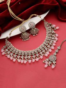 Collier publicitaire inversé de mariée, collier indien traditionnel, bijoux de mariée de créateur, bijoux de mode pour les mariées, cadeau pour elle. - Product Image 2