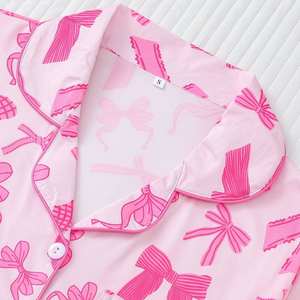 Nouvelle impression personnalisée pyjamas pour femmes vêtements de détente en bambou pyjamas pour femmes au toucher plus doux vêtements de nuit pour femmes - Product Image 5