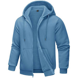 Sweat à capuche zippé en molleton de coton recyclé 100% coton 280 GSM Faible MOQ Services de fabrication de mode durable - Product Image 4