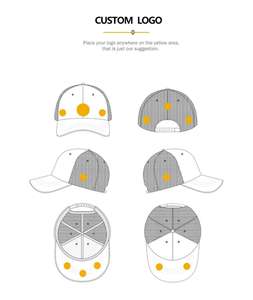 Gorra de béisbol de dos tonos de diseñadores de alta calidad al por mayor gorras de béisbol con logotipo bordado personalizado gorra de béisbol de 3 paneles para hombres y mujeres - Product Image 6