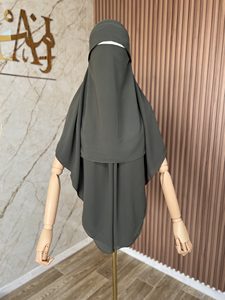 Luxury Malaysian Modest 2-Piece Niqab Set-Premium Chiffon Tenda Niqab Large Square Hijab Khimar Breathable Lightweight All - Product Image 3