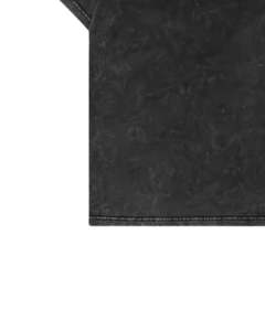 T-shirt en coton noir surdimensionné pour homme, lavage à l'acide vintage, épaules tombantes, streetwear décontracté, tee-shirt uni unisexe, vêtements d'été - Product Image 6