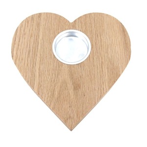 Bougeoir en bois design classique en forme de coeur pour salon chambre table à manger et décoration de mariage d'Inde - Product Image 1