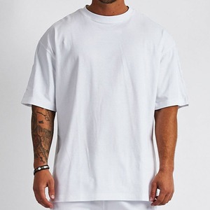 Ropa de Fitness para hombre más vendida, ropa de gimnasio transpirable, camisetas de entrenamiento lisas de algodón, camisetas deportivas blancas de cuello redondo personalizadas - Product Image 6