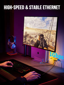 TC25L 7 en 1 Tipo C a 4K 30Hz HDMI 2,0 RJ45 1000M estación de acoplamiento USB Hub con 100W tipo C PD SD TF tarjeta - Product Image 4