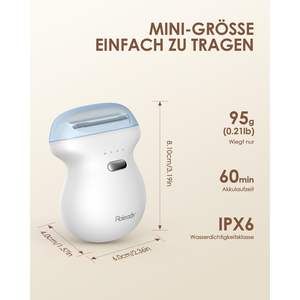 Afeitadora Eléctrica Portátil para Mujer con Doble Cuchilla Rotatoria, Resistente al Agua IPX6, para Piernas, Brazos y Zona del Bikini, Batería de Larga Duración - Product Image 2