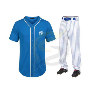Customizable Adult Baseball Jersey Breathable Button <b>Down</b> Shirt with Sublimation for Custom Designs - Product Image 3