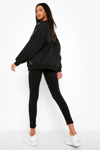 Survêtement en molleton 100 % coton pour femme, personnalisé, respirant, à motif uni brodé, à capuche, longueur intégrale, coupe classique, tenue décontractée - Product Image 3
