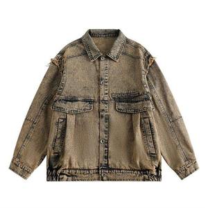 2025 High Street sur mesure femmes Denim veste Premium respirant coupe-vent fantaisie Camouflage motif avant Logo pour le printemps - Product Image 1