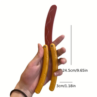 Nouveauté de luxe couteau jouet en forme de hot-dog matériau ABS conception papillon pour la formation de balançoire interactive pour les enfants