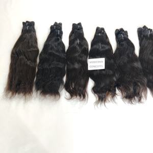 Vente en gros d'extensions de cheveux humains cambodgiens bruts non traités à 100%, vendeur vierge naturel bon marché, vague naturelle ondulée soyeuse Super Wave - Product Image 1
