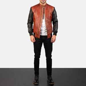 Veste en cuir de qualité supérieure pour hommes Style avec 100% veste en cuir de peau de vache originale vestes en cuir noir souple pour hommes - Product Image 6