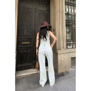 ชุดเสื้อไม่มีแขนและกางเกงผ้าร่องรุ่น 3214 - สีฟ้าใสและสีทินท์ลี - Product Image 5