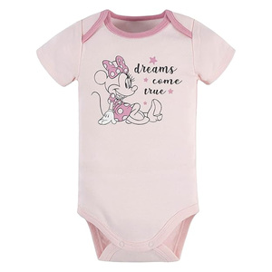 Vente en gros de vêtements d'été neutres 100% en coton pour bébés Body personnalisé et barboteuses tricotées sans manches de BD - Product Image 2