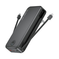 Prise murale ca ultra-mince câble intégré 22.5W chargeur rapide 20000mAh batterie Portable de grande capacité pour les banques d'alimentation Iphone