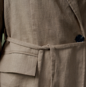 Acogedor Luxe para mujer, chaqueta fina de invierno con botones de ramio, chaqueta con lazo holgado, estilo informal a cuadros, talla grande, Otoño, algodón impermeable - Product Image 4