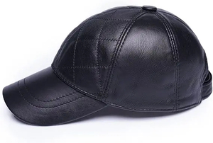 High Quality PU Leather Baseball Cap Plaid Pattern Breathable Waterproof Unisex Snapback Outdoor Sports Casual Custom Four <b>SWIFT</b> - Product Image 2