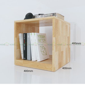 ชั้นวางข้างเตียงไม้ยางพาราขนาด 40x40x40 ซม. รุ่น TDG68005 เฟอร์นิเจอร์ห้องนอน - Product Image 2