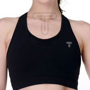 New Seamless High Support Sports <b>Bra</b> for Women Adults Yoga Gym Workout Fitness Clothing with Front Logo - Product Image 1