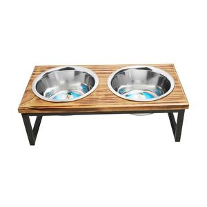 Iron & Wood <b>Stand</b> Decorative Double Assorted Product <b>Dog</b> <b>Bowl</b> Luxury Wooden <b>Dog</b> <b>Bowl</b> for Home Decor Base - Product Image 2