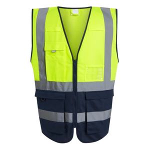 Gilet utilitaire compact avec compartiments à fermeture éclair pour les tâches de travail quotidiennes en entreposage, expédition ou entretien fabriqué au Pakistan. - Product Image 1