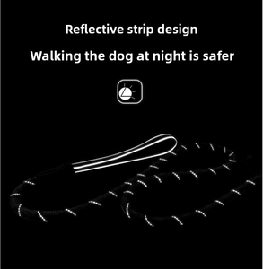 Correa para Perro Gruesa y Suave con <span class=keywords><strong>Collar</strong></span> para Perros Pequeños/Medianos/Grandes, Correa de Entrenamiento Antitirones 100% Nailon - Product Image 6