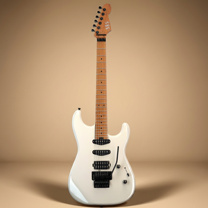 Guitarra Eléctrica Premium SBS SS300, Cuerpo de Aliso Sólido, Mástil de Arce Flameado Tostado, Trastes Jumbo de Acero Inoxidable, Sistema de Bloqueo Floyd Rose - Product Image 1