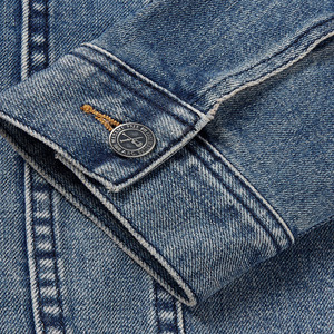 Oversized Denim Jacket Vintage Washed Loose Fit Outerwear for All Seasons - Product Image 3