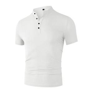 Nueva Camiseta Polo de Manga Corta para Hombre, Estilo Casual de Negocios, Color Sólido con Diseño de Flor de Hueso, Transpirable, Cómoda y Versátil para el Verano - Product Image 1