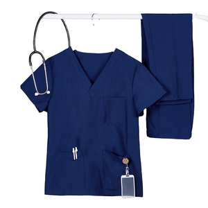 Scrubs spandex extensibles à 4 voies pour femmes et hommes, ensembles médicaux uniformes d'hôpital à col en V, vente en gros en stock - Product Image 6