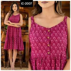 Ropa de verano India, Kurtis cortos estampados de algodón con talla grande disponible para mujer, ropa informal y diaria a bajo precio - Product Image 5