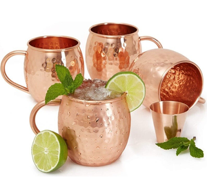 Tazas de cobre de nuevo diseño Taza de cóctel creativa de moda disponible en diferentes estilos Taza de cobre puro - Product Image 2