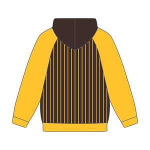 Sweat à capuche Iota Phi Theta marron avec rayures fines dorées, vêtements de fraternité grecque, personnalisé Divine Nine HBCU - Product Image 3