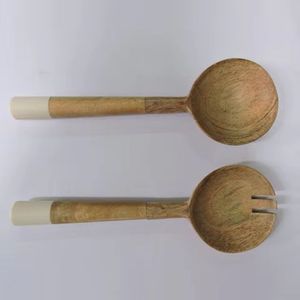 Cubiertos de cocina de diseño moderno con mango de resina, herramientas para ensaladas, utensilios de mesa, juego de cuchillos de queso de acero inoxidable, artículos para el hogar hechos a mano - Product Image 3